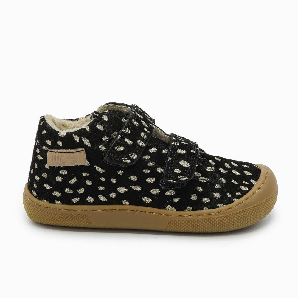 Naturino Barefoot Orec Velcros Suede Wool Black Platinium