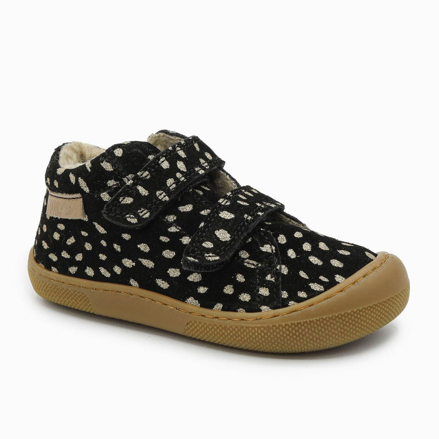 Naturino Barefoot Orec Velcros Suede Wool Black Platinium
