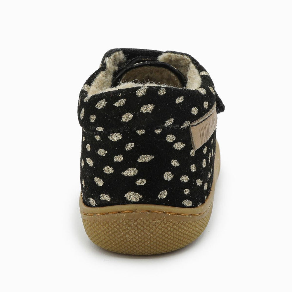 Naturino Barefoot Orec Velcros Suede Wool Black Platinium