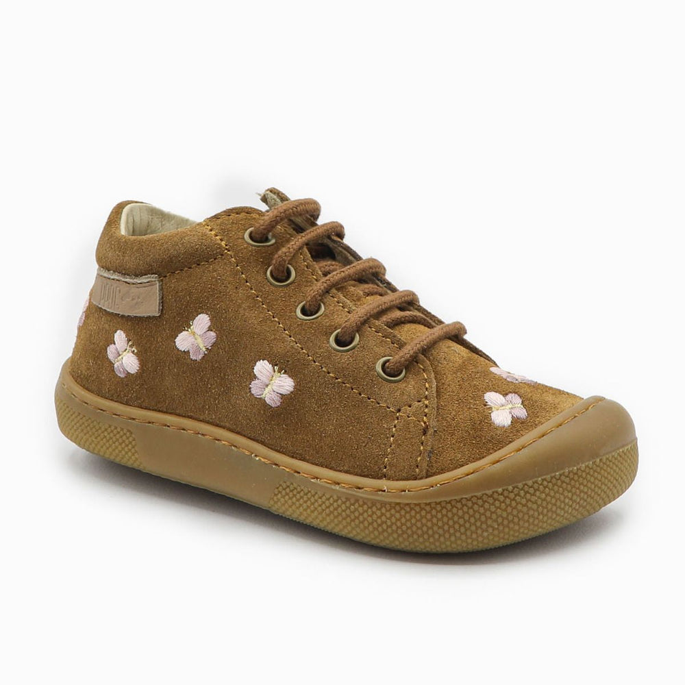 Naturino Barefoot Orec Zip Butterfly Suede Brown