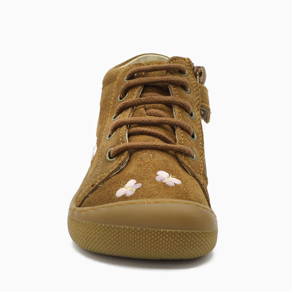 Naturino Barefoot Orec Zip Butterfly Suede Brown