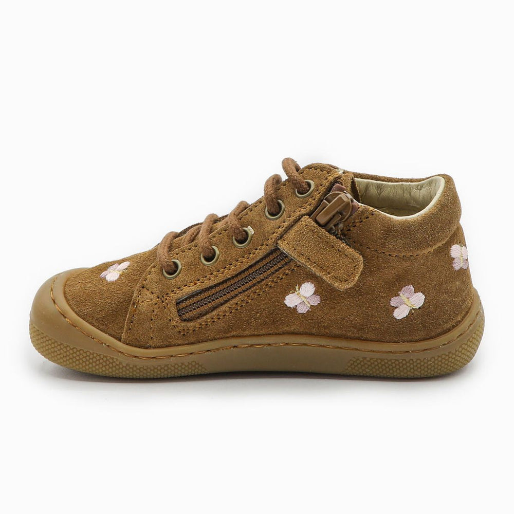 Naturino Barefoot Orec Zip Butterfly Suede Brown