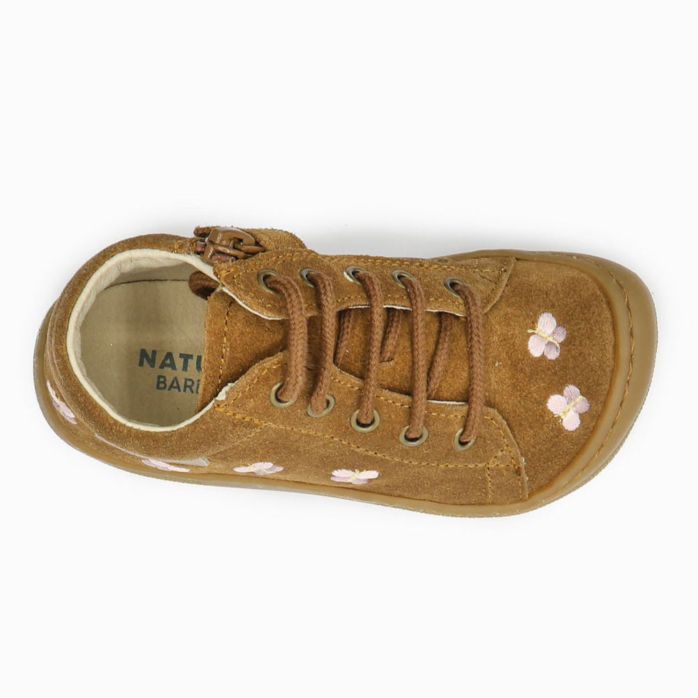 Naturino Barefoot Orec Zip Butterfly Suede Brown