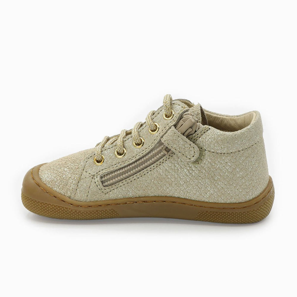 Naturino Barefoot Orec Zip Lizard Met Platinum