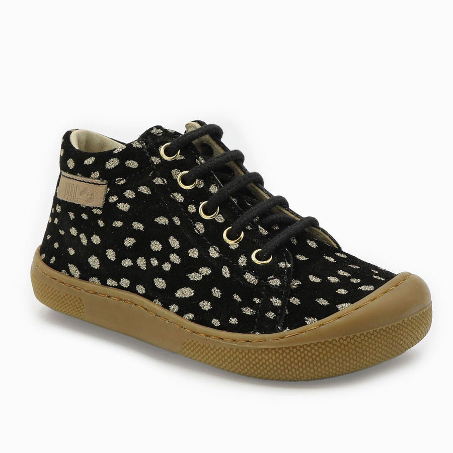 Naturino Barefoot Orec Zip Suede Black Platinum