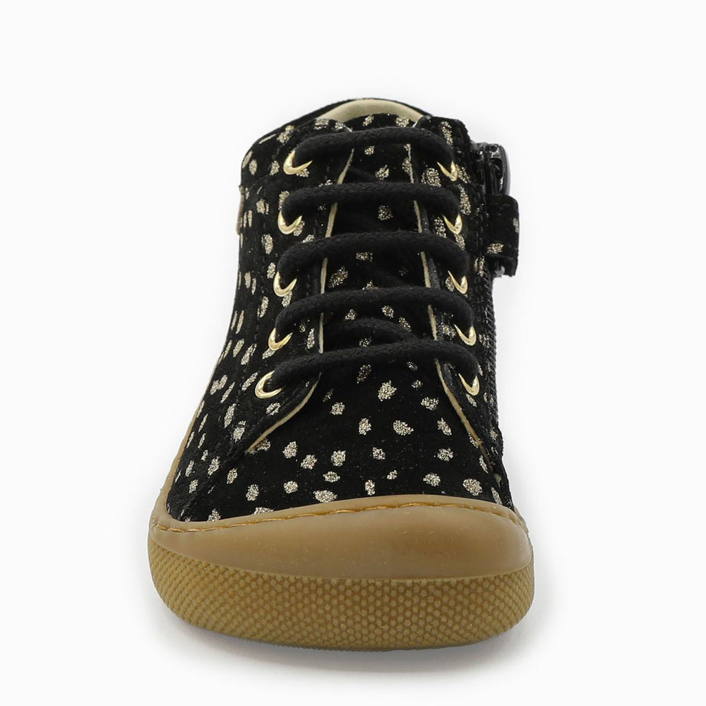 Naturino Barefoot Orec Zip Suede Black Platinum