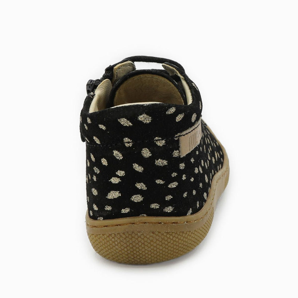 Naturino Barefoot Orec Zip Suede Black Platinum
