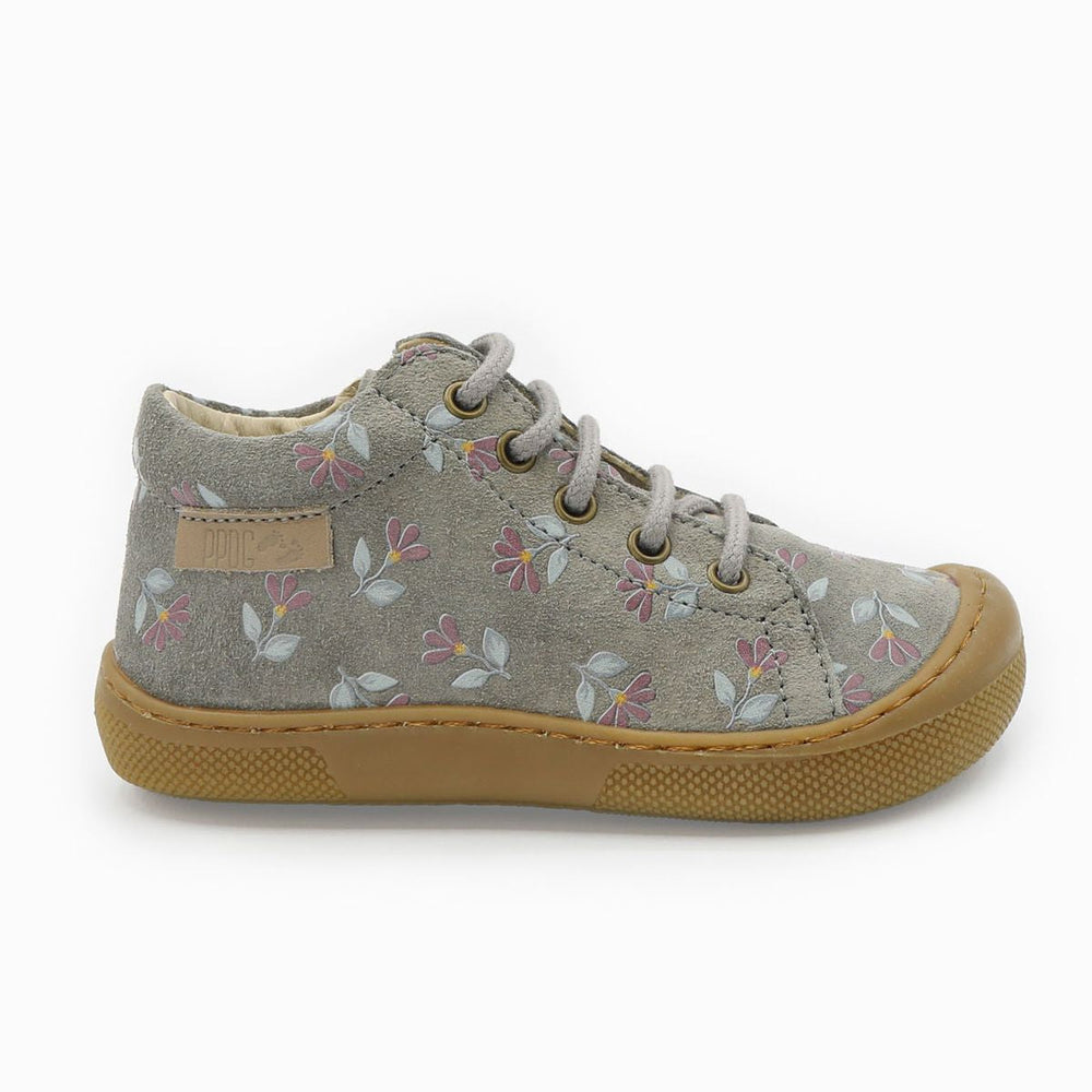 Naturino Barefoot Orec Zip Suede Cyclamens Dark Grey
