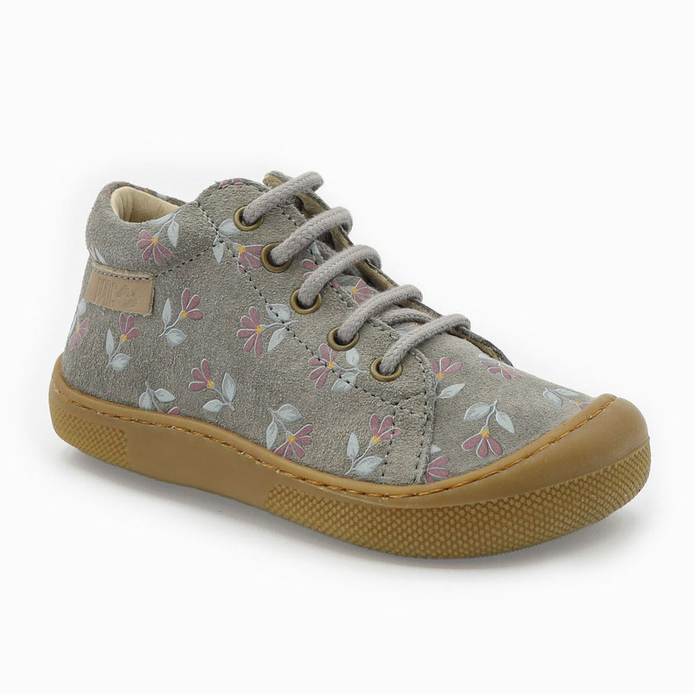 Naturino Barefoot Orec Zip Suede Cyclamens Dark Grey