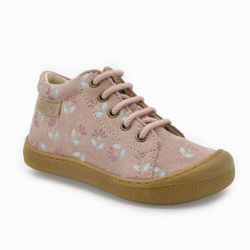 Naturino Barefoot Orec Zip Suede Cyclamens Rose