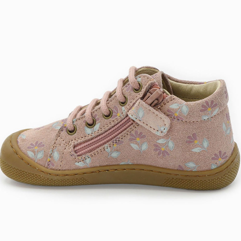 Naturino Barefoot Orec Zip Suede Cyclamens Rose