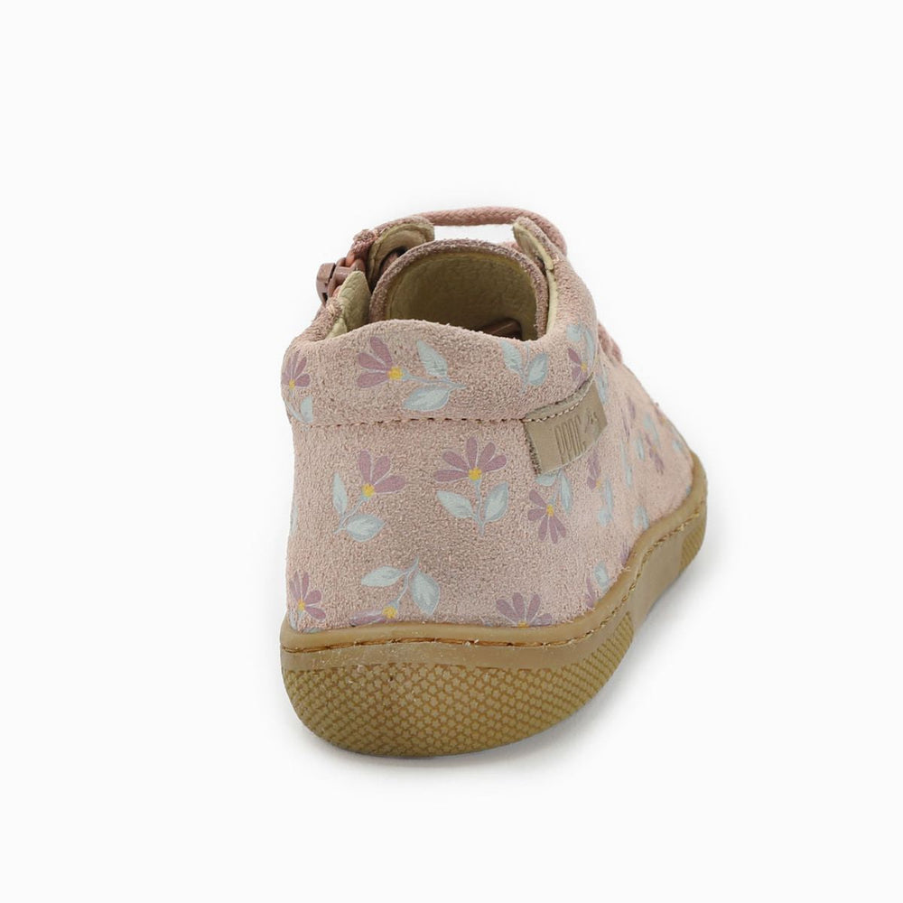 Naturino Barefoot Orec Zip Suede Cyclamens Rose