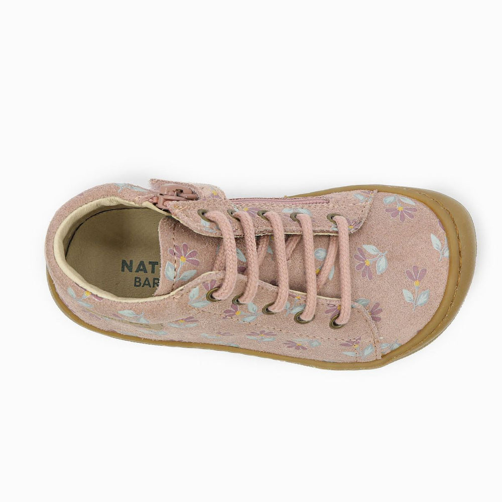 Naturino Barefoot Orec Zip Suede Cyclamens Rose