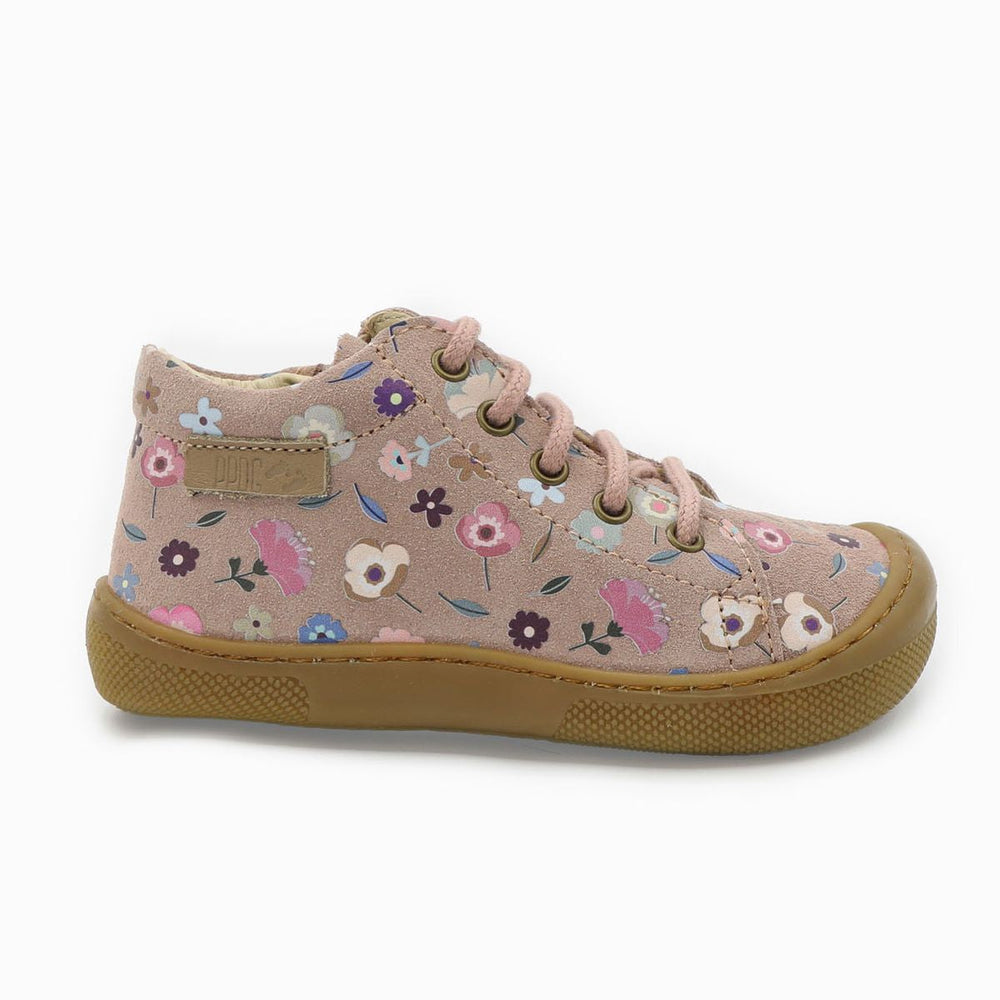 Naturino Barefoot Orec Zip Suede Flowering Rose