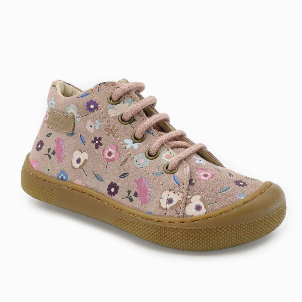 Naturino Barefoot Orec Zip Suede Flowering Rose