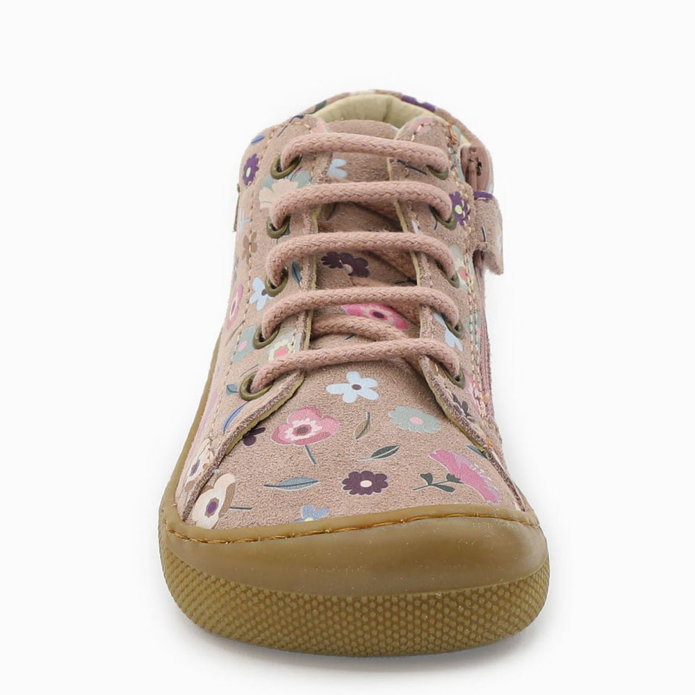Naturino Barefoot Orec Zip Suede Flowering Rose