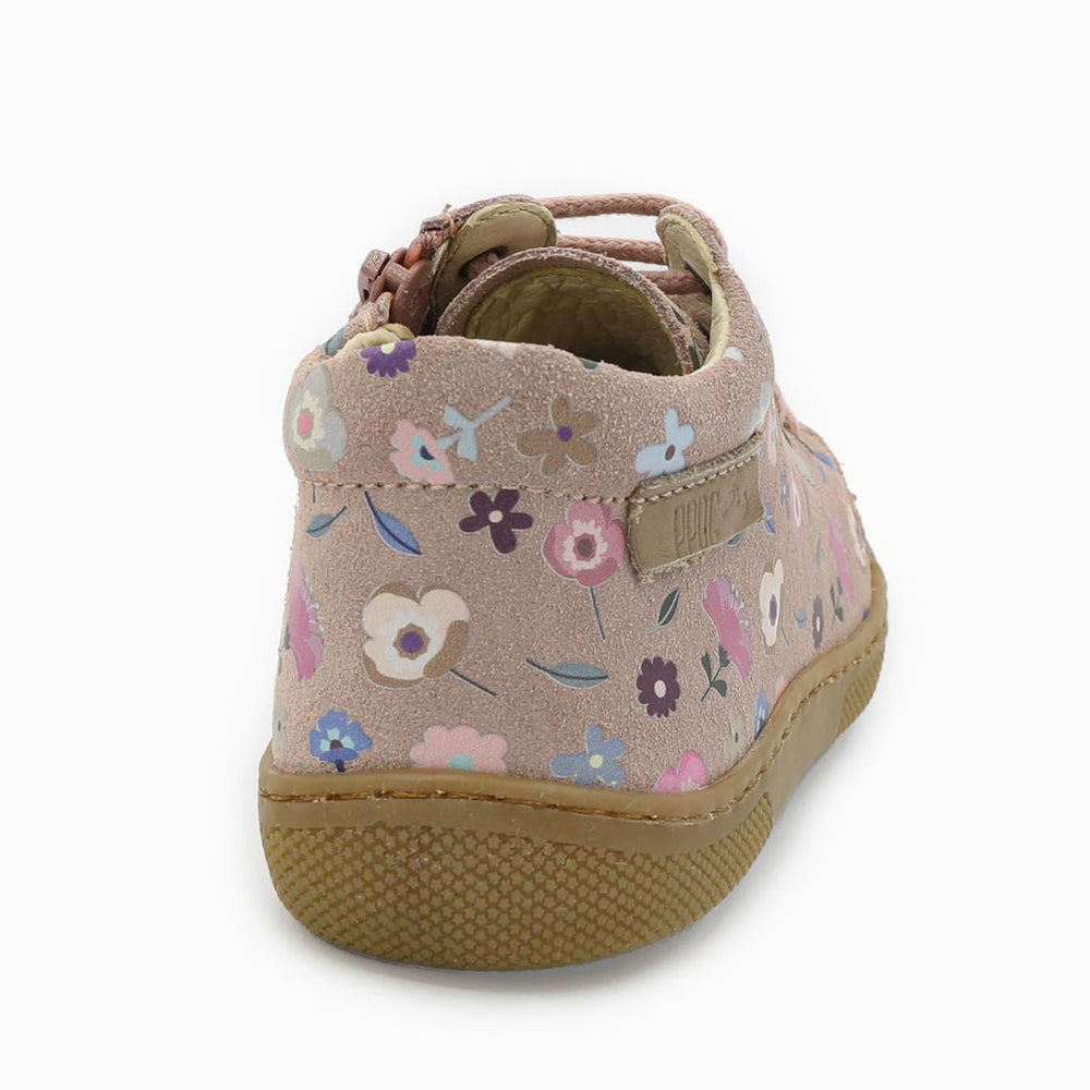 Naturino Barefoot Orec Zip Suede Flowering Rose