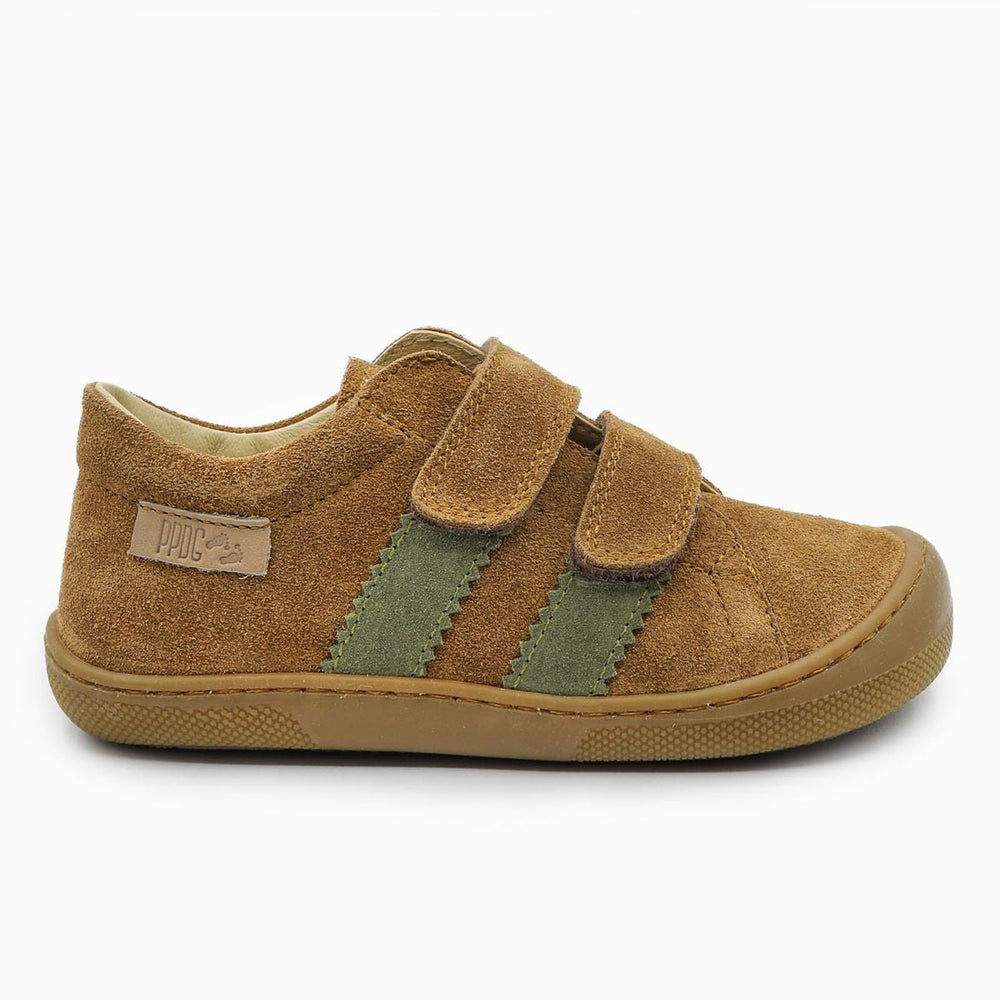 Naturino Barefoot Rimby Velcros Suede Brown Militare