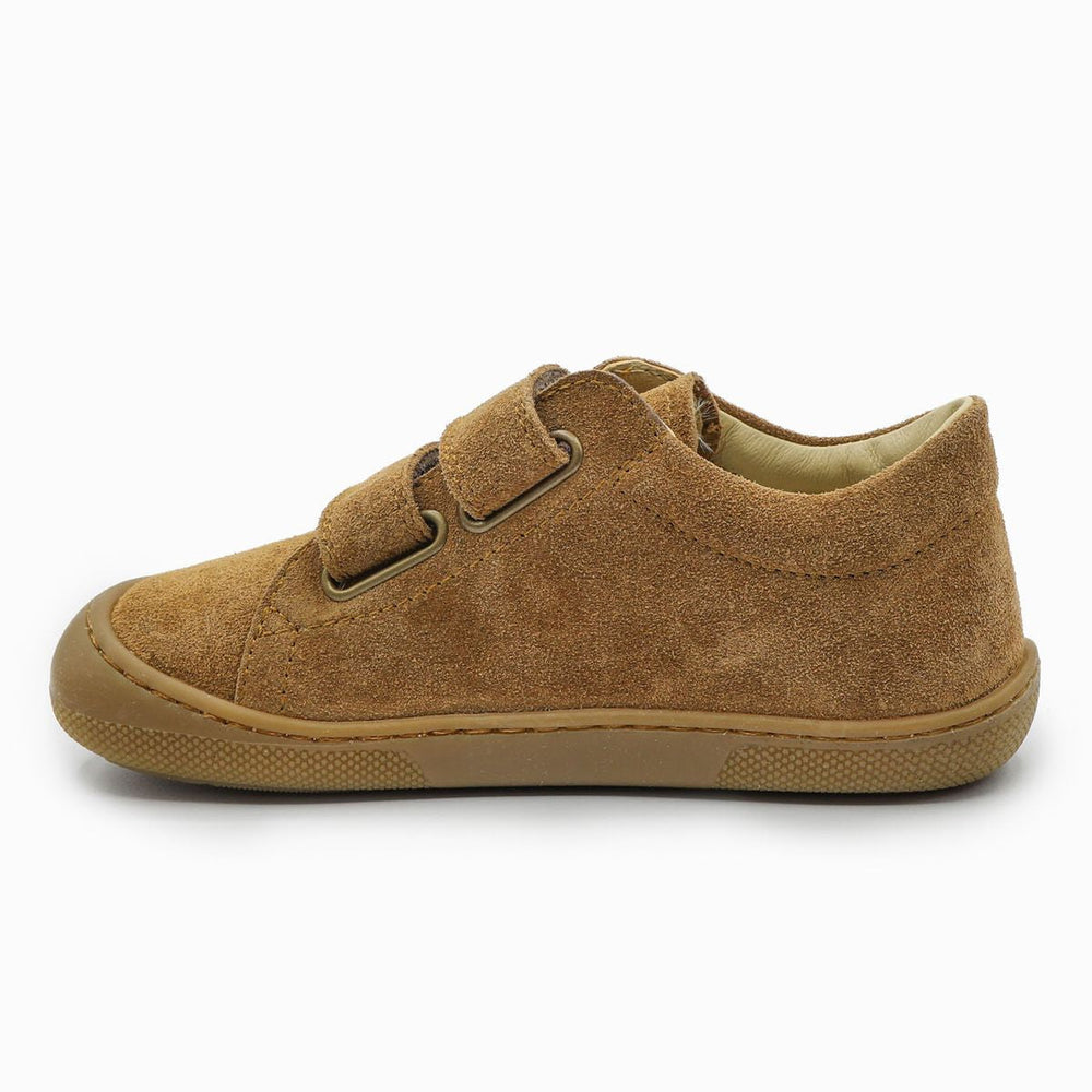 Naturino Barefoot Rimby Velcros Suede Brown Militare