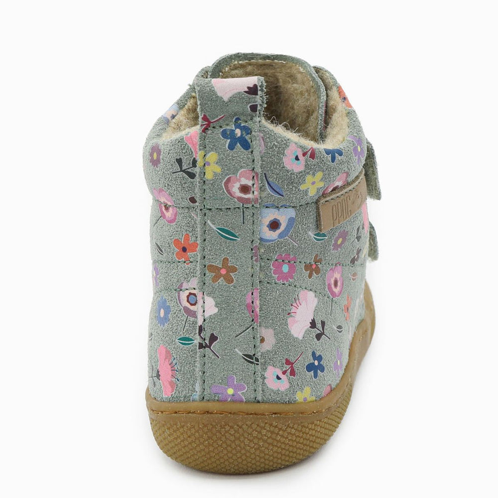 Naturino Barefoot Vont Velcros Suede Flowering Wool Sage