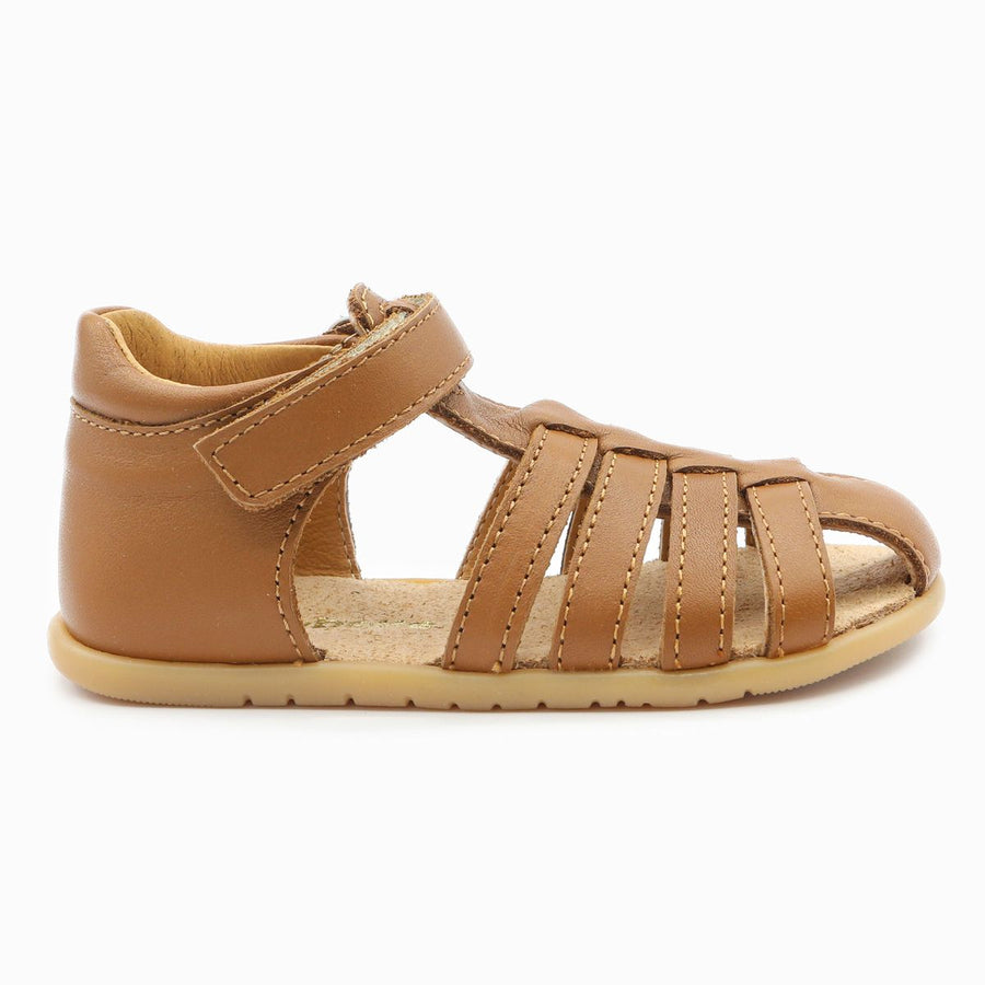 Babybotte Gaufrette Velcros Cognac