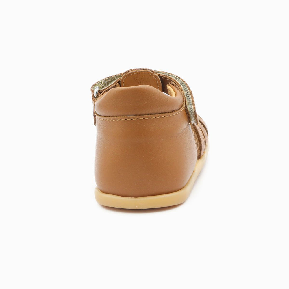 Babybotte Gaufrette Velcros Cognac