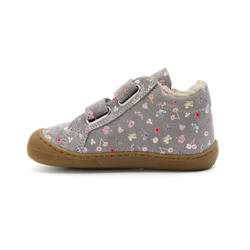 Naturino Barefoot Kommy Forro Flores Multi Gris