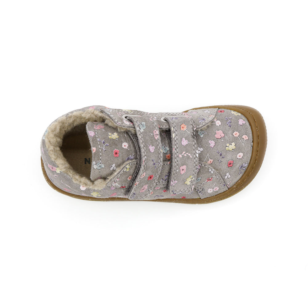 Naturino Barefoot Kommy Forro Flores Multi Gris