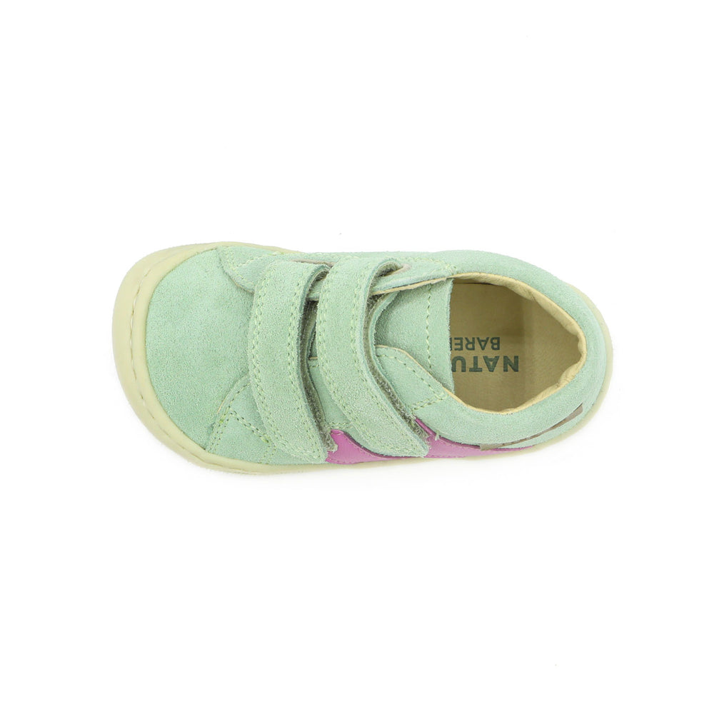 Naturino Barefoot Grimby Velcros Mint Deep Pink