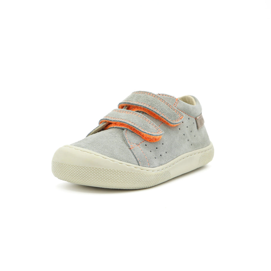 Naturino Barefoot Rabir Velcros Taupe Orange Fluo