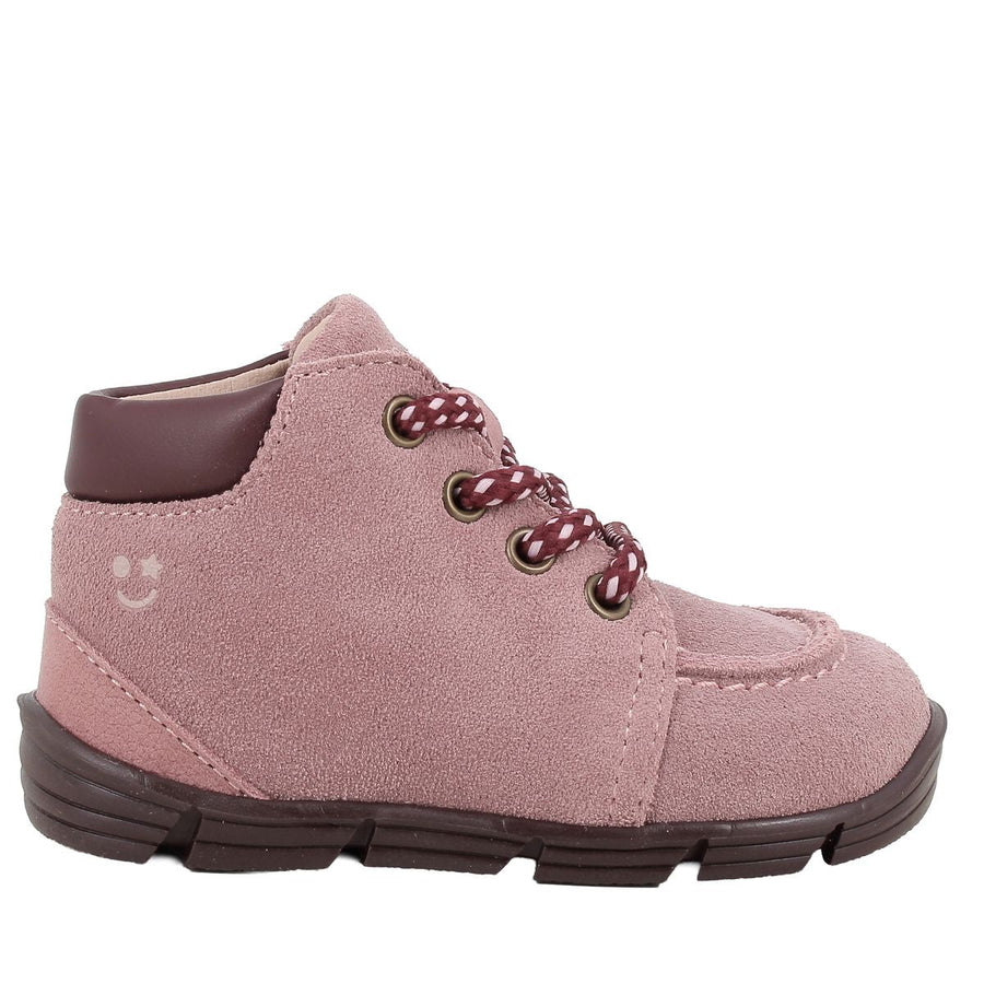 Primigi Barefoot Decon con cordones, de terciopelo color caramelo