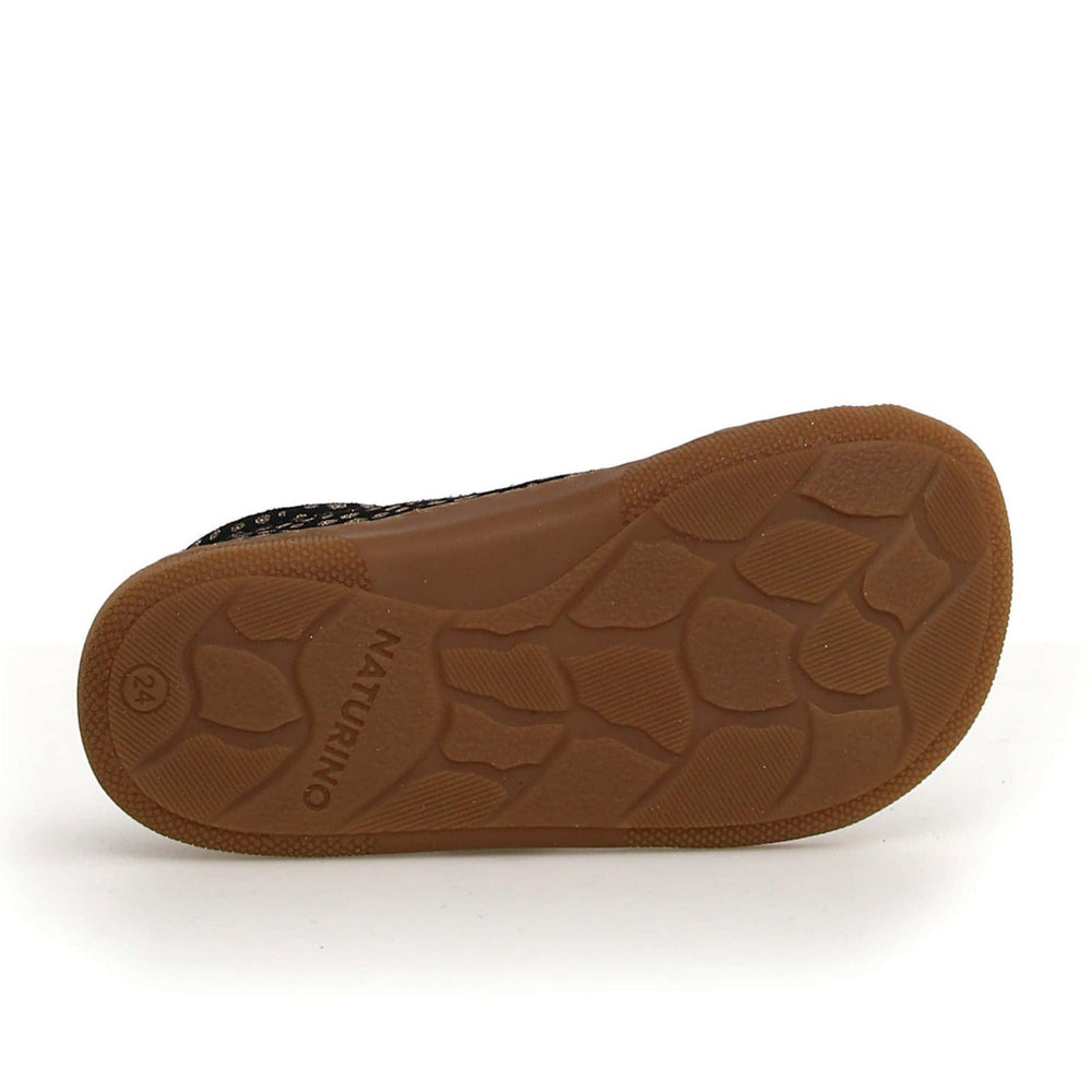 Naturino Barefoot Rabir Velcros Pony Black Platinum