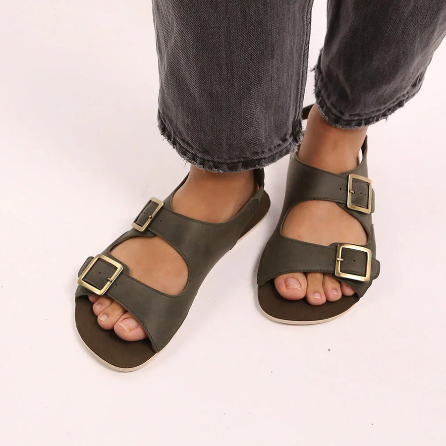 Zapato Feroz Adulto Saler Kaki Microfibra Serraje