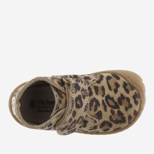Victoria Barefoot Bosco Botín Velcro Leopardo