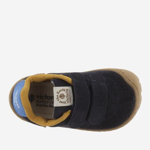 Victoria Barefoot Bosco Velcros Suède Marino